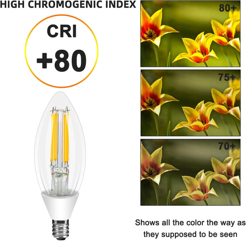 Ganiude E12 Dusk to Dawn Light Bulbs, 5W 60W Equivalent, 2700K Warm White, Photocell Sensor, 6 Pack