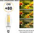 Ganiude E12 Dusk to Dawn Light Bulbs, 5W 60W Equivalent, 2700K Warm White, Photocell Sensor, 6 Pack