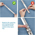 SUPERFINDINGS 4Pcs 6-Hole Ring Binder Mechanisms Replacement Kit, A5 Notebook, Metal Clip Ring Binder