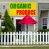 Sign Destination 4 Grommets 24x48Inches Vinyl Banner Multiple Sizes Organic Produce Food Fair Promotion Business