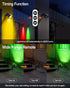 12W 120V Dimmable 2Pack HIBOITEC Christmas Spotlight Outdoor with Plug Timer Color Changing Landscape Lighting