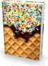 Book Sox Stretchable Book Cover: Jumbo Sprinkles Print, Fits Most Hardcover Textbooks up to 9 x 11, Washable & Reusable