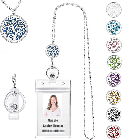 Cute Teacher Retractable Lanyard for ID Badges and Keys with Necklace Keychain