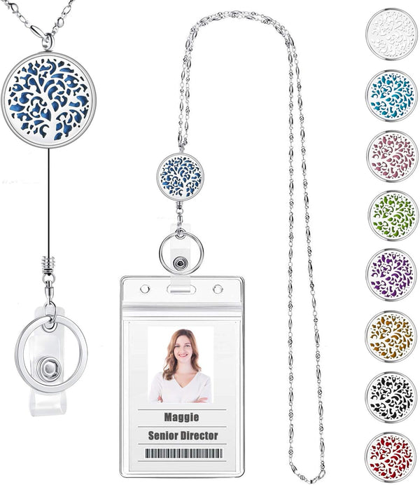 Cute Teacher Retractable Lanyard for ID Badges and Keys with Necklace Keychain