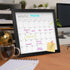 Umtiit Monthly Calendar Dry Erase Whiteboard, 11.8 x 11.8 inch Black Wood Frame for Planning and Scheduling