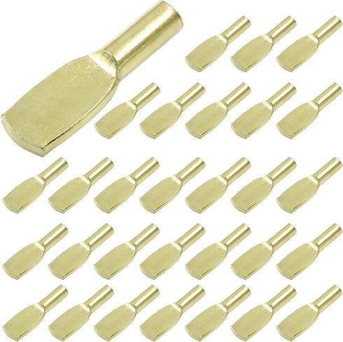 Piutouyar 6mm Shelf Pegs Pins, 30 Pcs Spoon Shape Shelf Support Pins, Metal