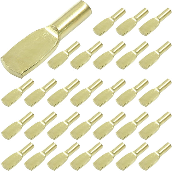 Piutouyar 6mm Shelf Pegs Pins, 30 Pcs Spoon Shape Shelf Support Pins, Metal