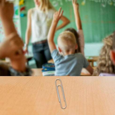 School Smart Smooth Paper Clip, 1-1/4 Inches Silver, Pack of 100