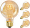 Dimmable Globe Vintage Edison LED Light Bulbs 60W Equivalent, 4 PACK G25/G80