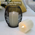Flameless Candles - Battery Operated with Timer, 3D Moving Flame Flickering, 3" x 4" Ivory Real Wax Electric LED Candle