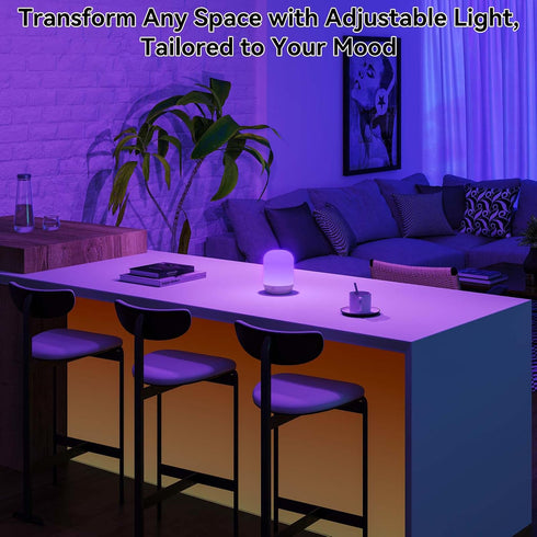 Dimmable 12 SUNMORY Rechargeable Night Light, Small Table Lamp for Bedroom, Bedside Lamp with Magnetic Charging