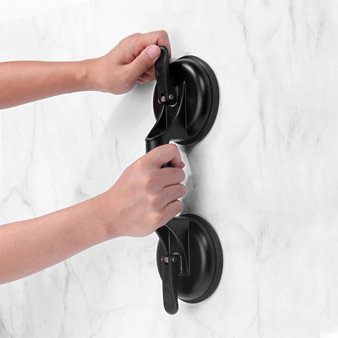 FCHO (2 Pack) Glass Suction Cups Heavy Duty Aluminum Handle Holder Hooks to Lift Large Glass/Moving/Pad