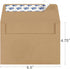 ValBox 100 Qty A6 Envelopes, Self Seal 6.5 x 4.75" Brown Kraft Paper Invitation Envelopes for 4x6 Cards, Photos,