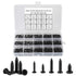 750 Pcs Small/Micro/Tiny/Mini Self-Tapping Screws - M1.7-M3 Phillips Pan Head, Cross Recessed, Carbon Steel (Black)