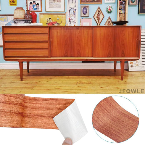 2.2" x 15' Repair Tape Patch, Realistic Wood Grain Waterproof Adhesive for Floor Desk Chair Sofa Furniture Renovation
