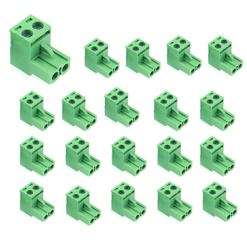 20 PCS 2 Pin 5.08mm Pitch Pluggable PCB Screw Terminal Block, Phoenix 8 Pin Plug for 24-12AWG