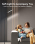 LED Floor Lamp with Remote Control Foot Switch for Living Room, Stepless Adjustable Colour Temperature Brightness
