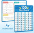 Dry Erase Number Line Whiteboard, 9" x 12" 1-100 Number Double-Sided Math Practicing Chart, Homeschool Supplies,Educational Tools for Kids Students Classroom by LUHEAGU