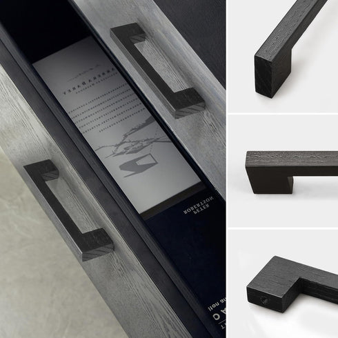 5 2 Walnut Square in pcs Wooden Drawer Pulls Handle pulls for cabinets Kitchen Cabinet Drawer pulls Cabinet Door Pull
