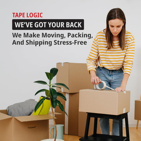 TAPE LOGIC 2" x 55 yds Acrylic Packing Tape, 12-Pack Heavy Duty Rolls for Sealing Boxes at Home, Office