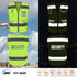 TCCFCCT Mesh Security Vest for Men Women 9 Pockets High Visibility Reflective Safety Vest, Durable Hi Vis Construction Vest with Reinforced Sewing, Meets ANSI/ISEA, (G100S-Yellow, XL)