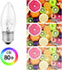 Tiqian 40W Bulbs Bulb E26 (6 Pack) (6) Incandescent Torpedo Tip Chandelier with Crystal Clear Incandescent Light Tip