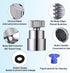 Faucet Aerator For Sink Faucet Adapter- 360 Swivel Faucet To Hose Adapter with 55/64 inch Female Thread, Included 1/2 inch Male Faucet Adapter, Chrome