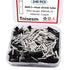 Tnisesm 240 Pcs Non Insulated Butt Connectors, 26-22 AWG Gauge Electrical Wire Seamless Uninsulated Crimp Ferrule