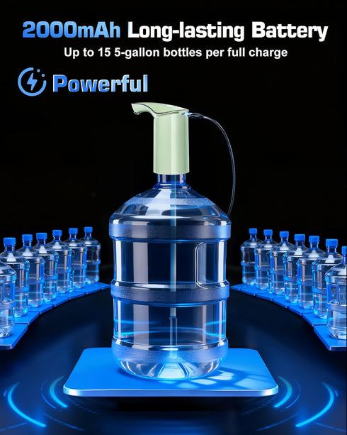 5 Redsack Rechargeable Water Dispenser Pump for Gallon Bottle, Electric USB-C Large Flow Water Jug Dispenser, Portable