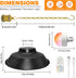 Puanticn 100 cm 23x7cm Portable Battery Operated Pendant Light, Rechargeable Pendant Lamp with Remote, Removable Black