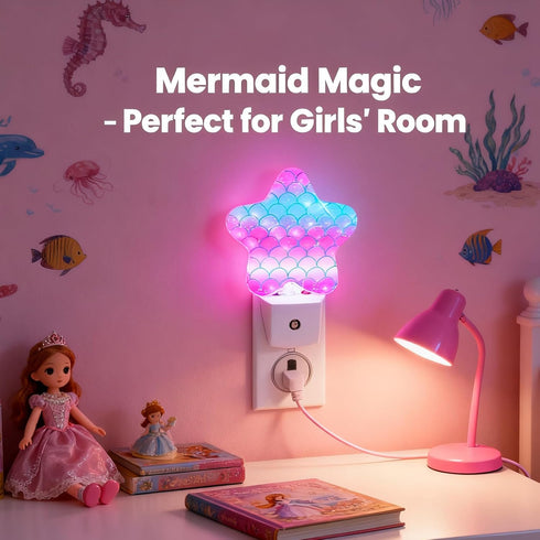 Night Light Plug-in into Wall Dusk to Dawn Smart Sensor White Led Nightlight for Bedroom Bathroom Kitchen Hallway
