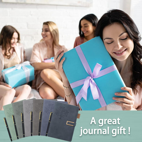Xinnun 6 Set Leather Journal Writing Notebooks - A5 Lined, Refillable, Gift for Women Men