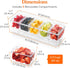 5x20 oz 39 x13cm/15x5 Lifewit Ice Chilled Condiment Caddy with Containers, Condiment Server with Separate Lid, Serving