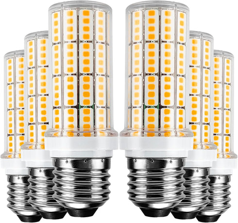 6 pcs Led Corn Light Bulb, 200w Equivalent 2500 Lumen 3000k Cool