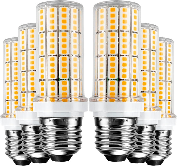6 pcs Led Corn Light Bulb, 200w Equivalent 2500 Lumen 3000k Cool