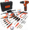 COMOWARE 16.8V Cordless Drill Tool Combo Kit, 153-Piece Professional Household Tool Set