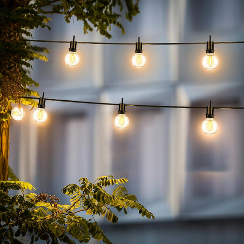 Lights,100FT 32 Bulbs, 2700K Dimmable ZJOJO LED Outdoor String Outdoor Lights for Patio with Shatterproof Waterproof