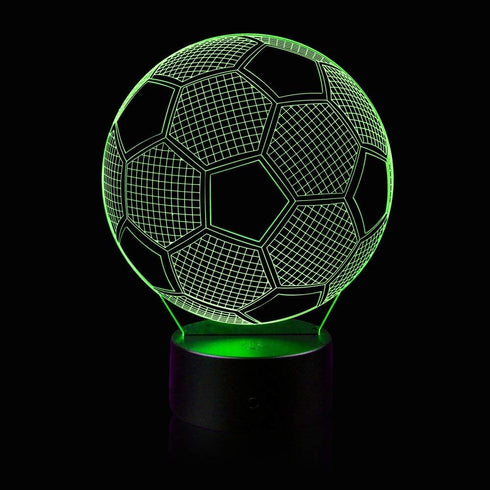 Light,3D 16 Soccer Night Illusion Football Lamp with Remote Control&Smart Touch Colors Changing for Kids Sport Lovers
