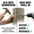 COZYMO 200 1.6 Inch (200Pack) Pcs Fence Staples for Wire Fencing, Galvanized Steel Fasteners with Hex Socket, Reusable