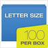 Pendaflex Color File Folders, Letter Size, Blue, Straight Cut, 100/BX (R152 BLU)