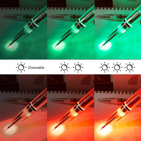 Penyeah 7 Colors in 1 Pen with Light, Lighted Multi-Color Changing LED Pen for Adults and Kids, 2 PK