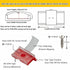 Threetwofour 100 Pack 8-10mm/0.31-0.39in Height<2.8mm/0.11in 102PCS Double Installation LED Strip Light Mounting