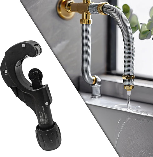 Tubing Cutter 1/8 Inch to 1-3/8 Inch with Extra Blade for Copper, Brass, Aluminum, PVC, Thin Stainless Steel Tube