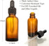24 1 oz Dropper Bottles for Essential Oils with 6 Stainless Steel Funnels & 1 Long Glass Dropper - Amber Glass Tincture