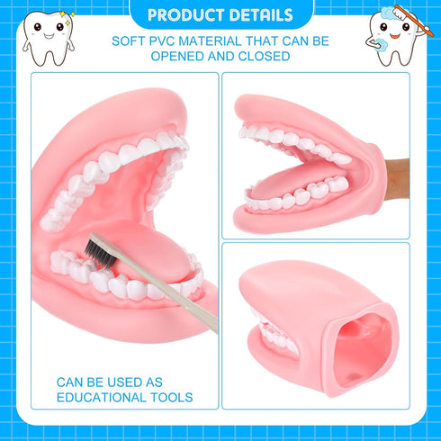 1 28 Patelai Pcs Professional Mouth Puppet for Speech Therapy, Hand Operated Dental Model with Flexible Tongue & Teeth