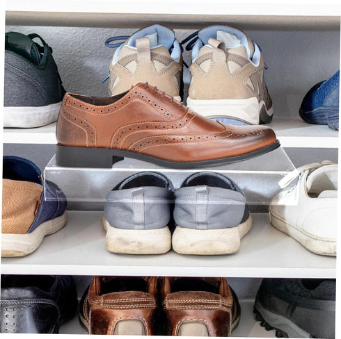 2Pcs Zerodeko Clear Wall Shelf for Shoes Rack Space Saving Storage for Sneakers and Heels Shoe Mount for Retail
