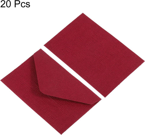 PATIKIL Mini Envelopes, 20 Pack Small Gift Card Holders for Business Invitations, Red for Weddings
