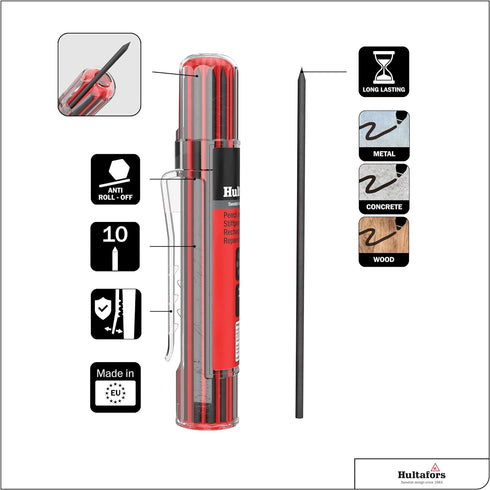 Hultafors Tools HRD G* Dry Marker Refills 650110, Graphit