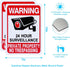 Qofaoye 2-Pack 2025 10 7 No Trespassing Signs Private Property, Video Surveillance Signs Outdoor Version, x in UV