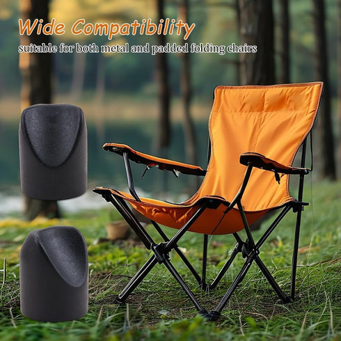 SaiDian 12Pcs Folding Chair V-Tip Stabilizer Caps Non-Slip Chair Leg Tips for Outdoor & Camping Chair Leg Floor